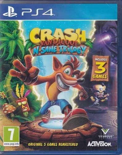 Crash Bandicoot N-sane Trilogy - PS4 (A Grade) (Genbrug)